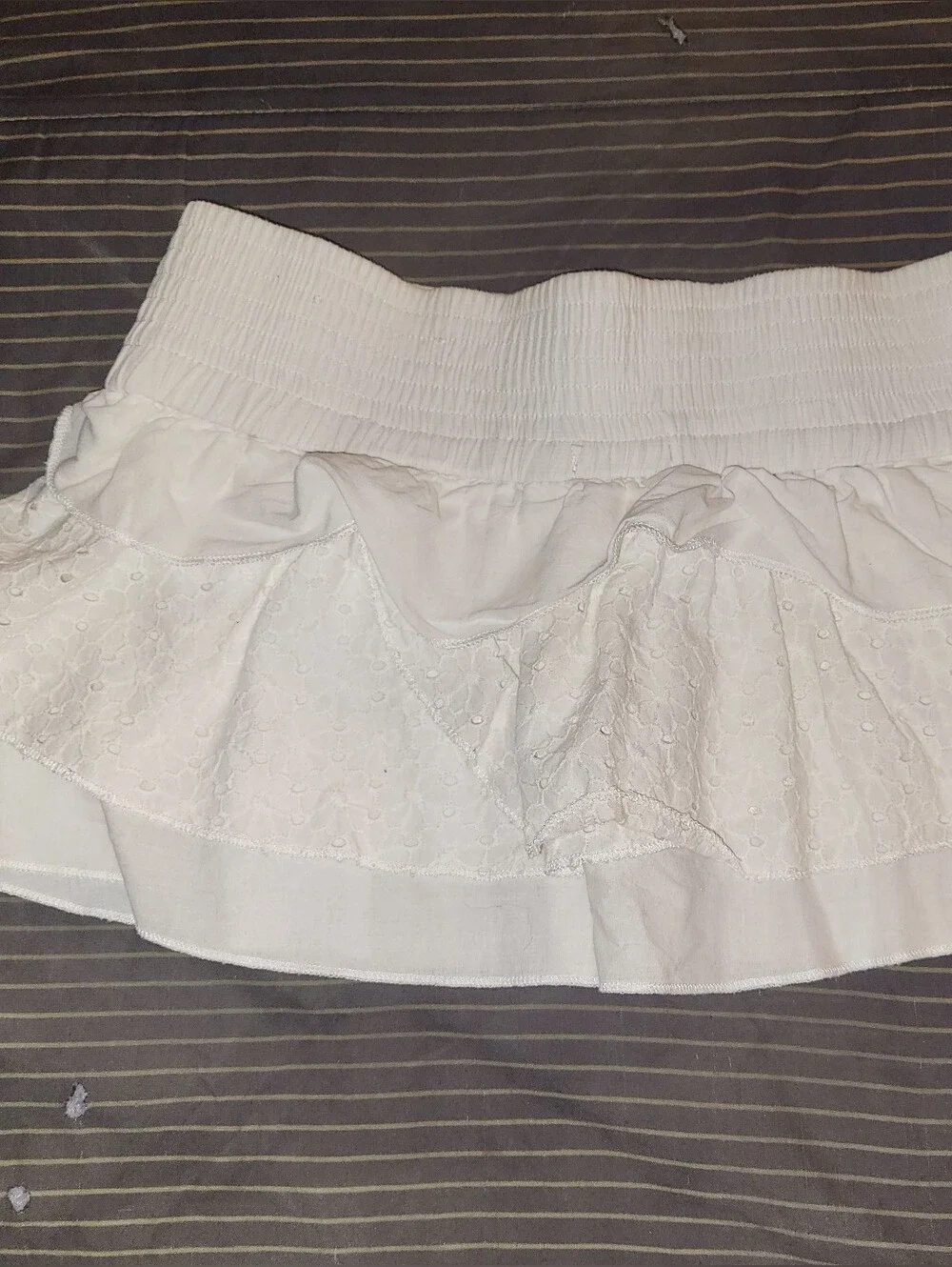 Maurices White Ruffle Layered Mini Skirt White Size Small